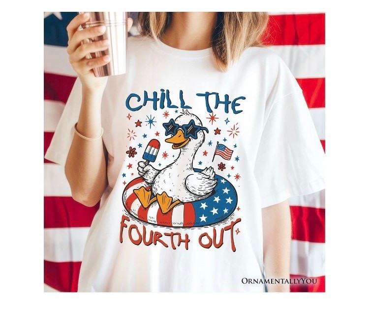 Chill The Fourth Out Goose T-Shirt, Funny Patriotic 4th of July Tee White M #ad

#LTKMidsize #LTKSeasonal