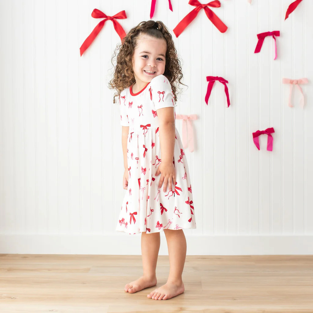Twirl Dress in Small Love Bow | Kyte Baby
