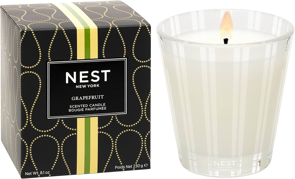 NEST New York Scented Classic Candle, Grapefruit - 8.1 oz - Up to 60-Hour Burn Time - Reusable Gl... | Amazon (US)