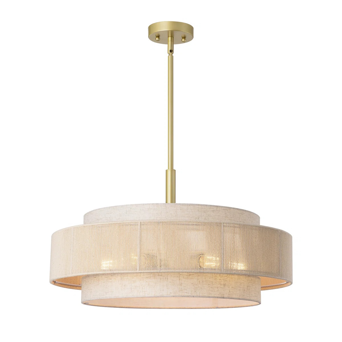 Dakota Fields 5-Light Drum Chandelier With Fabric And Rope Shades & Reviews | Wayfair | Wayfair North America
