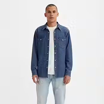 Classic Standard Fit Western Shirt - Dark Wash | Levi's® US | LEVI'S (US)