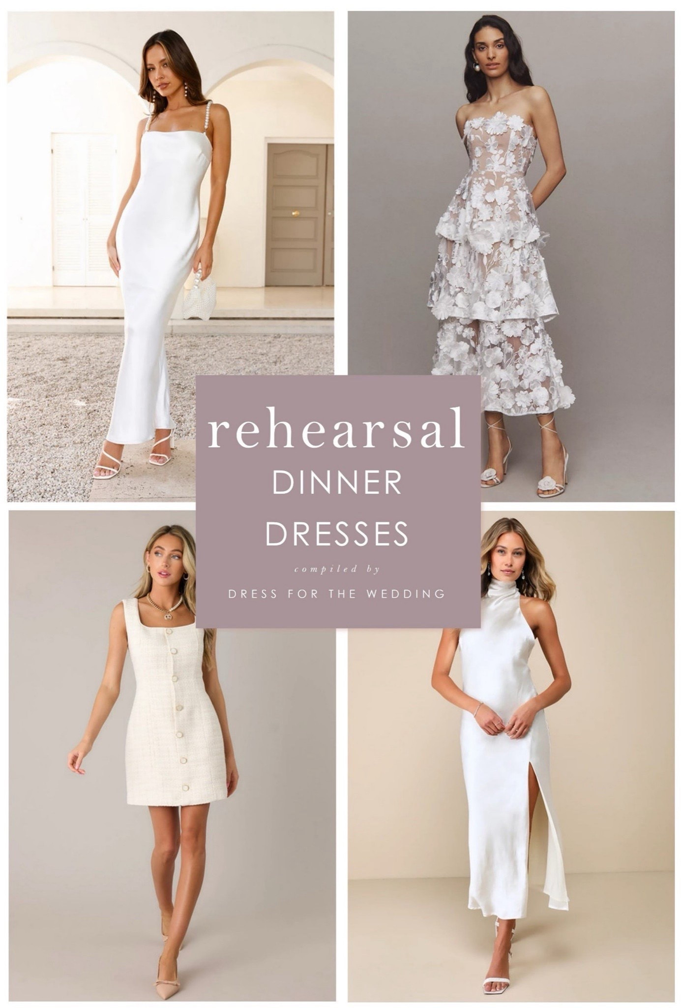 Rehearsal dinner dresses for the bride to be 
White dresses for wedding events 
White dresses 
Graduation dress 
Bridal shower dress 
Engagement photo dress
Engagement outfit 
White midi dress
White lace dress 
Ivory dress 
Follow Dress for the Wedding for more! wedding guest dresses, bridesmaid dresses, wedding dresses, mother of the bride dresses, cute outfits, affordable dresses, dresses under 100. 

#LTKWedding #LTKgrwm #LTKSeasonal