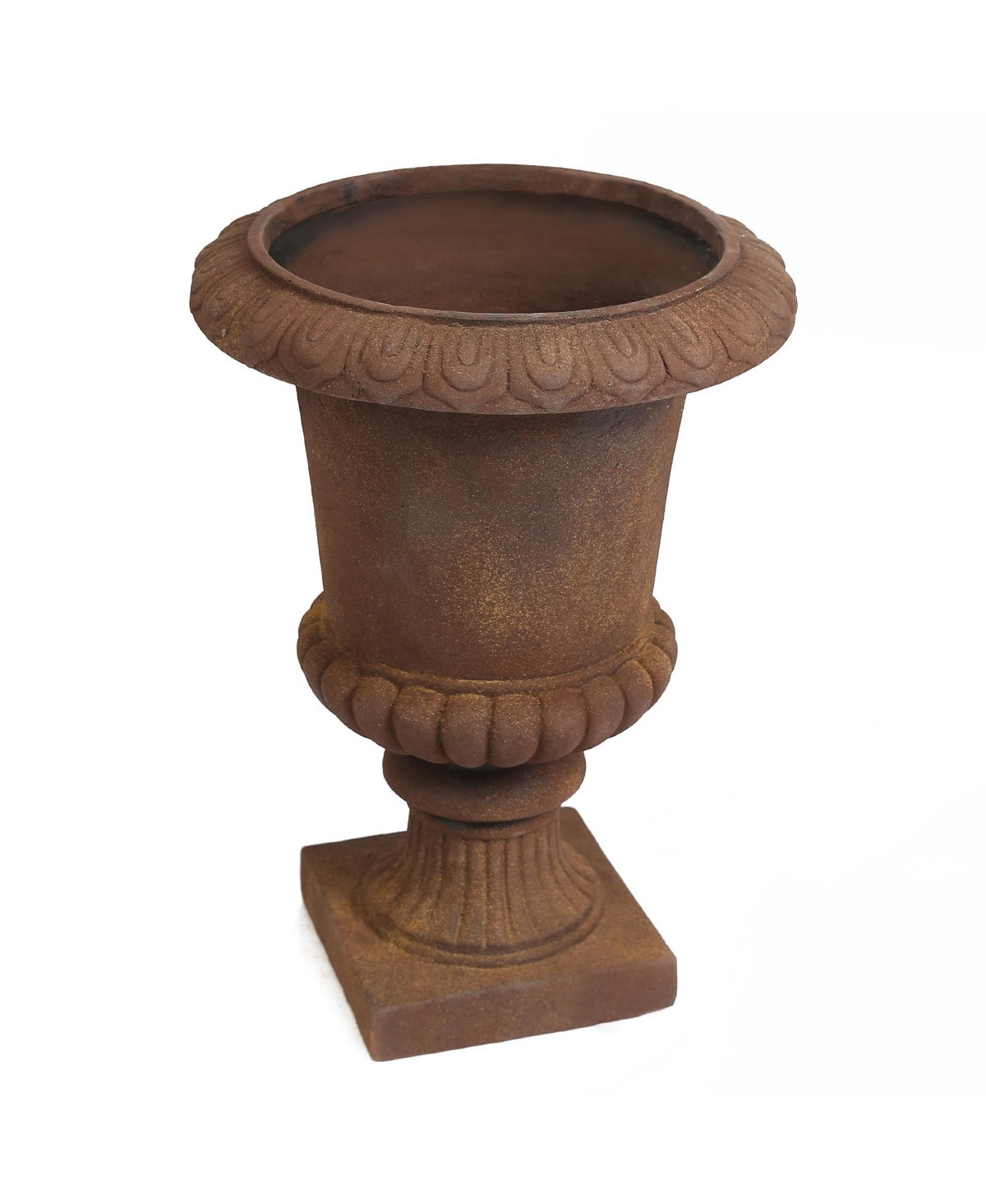 LuxenHome Rustic Brown MgO Indoor/Outdoor Urn Planter, 15" Diameter - Brown | Macy's