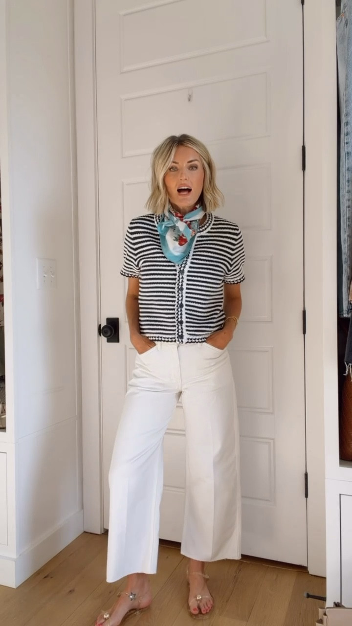 I love how this scarf creates a whole new look! Such a fun accessory for spring! Wearing M/27.

Loverly Grey, J.crew, spring fashion, spring outfit ideas, striped cardigan, white denim outfit, white jeans outfit 

#LTKWorkwear #LTKootd #LTKSeasonal