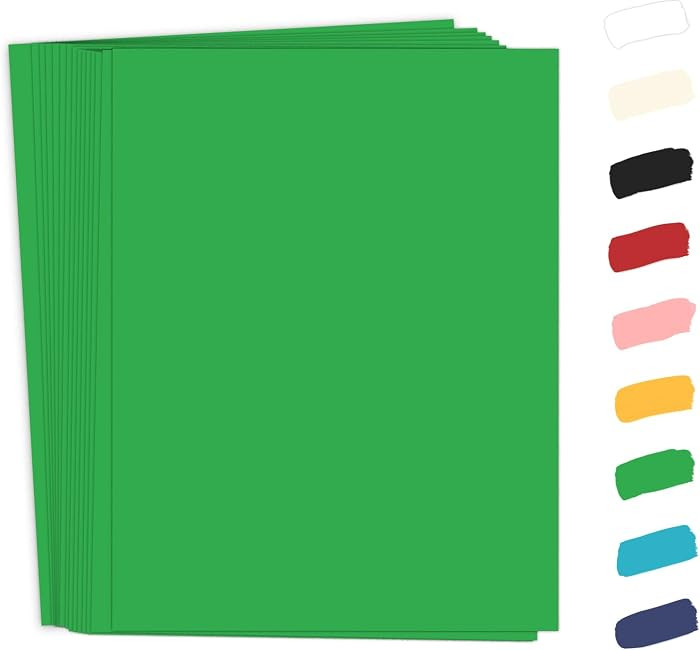 50 Pack Green Cardstock 8.5 x 11 Construction Paper | Amazon (US)