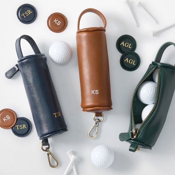 Graham Leather Golf Ball Pouch | Mark and Graham