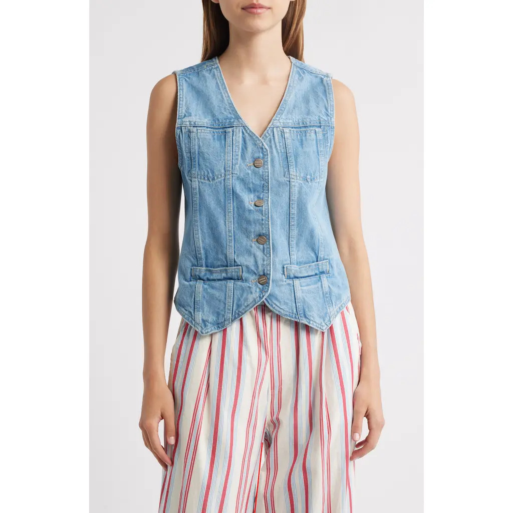 Damson Madder Helly Denim Vest in Blue at Nordstrom Rack, Size 8 Us / 12 Uk | Nordstrom Rack
