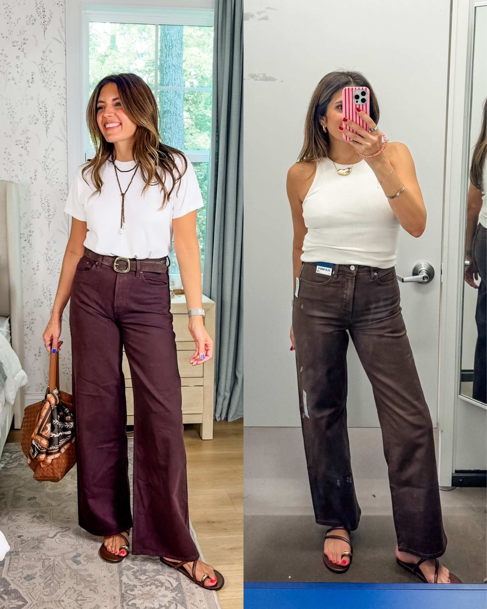 Viral chocolate brown jeans!! Why pay $100 when you can get the look for $24?! 50% off the old navy jeans! I’m in a 27 tall in Abercrombie, 4 in the old navy.

#LTKOver40 #LTKTall #LTKSaleAlert
