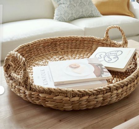 Such a versatile woven basket. Great for coffee tables, I also like to use these wicker trays on our island.

#LTKSeasonal #LTKhome #LTKstyletip