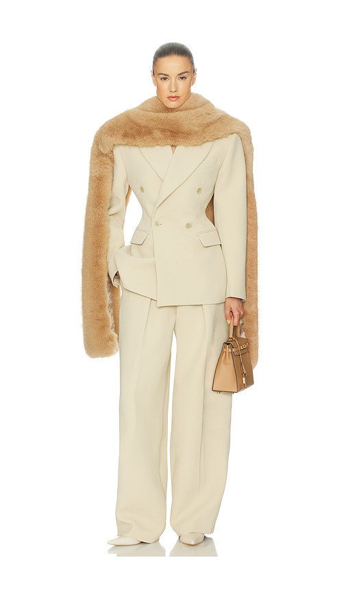 Helsa Faux Fox Scarf in Tan. | Revolve Clothing (Global)