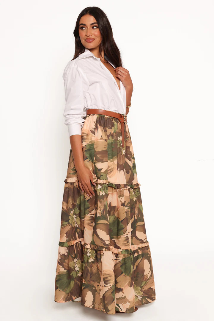 Beth Midi Skirt - Dark Floral | Petal & Pup (US)
