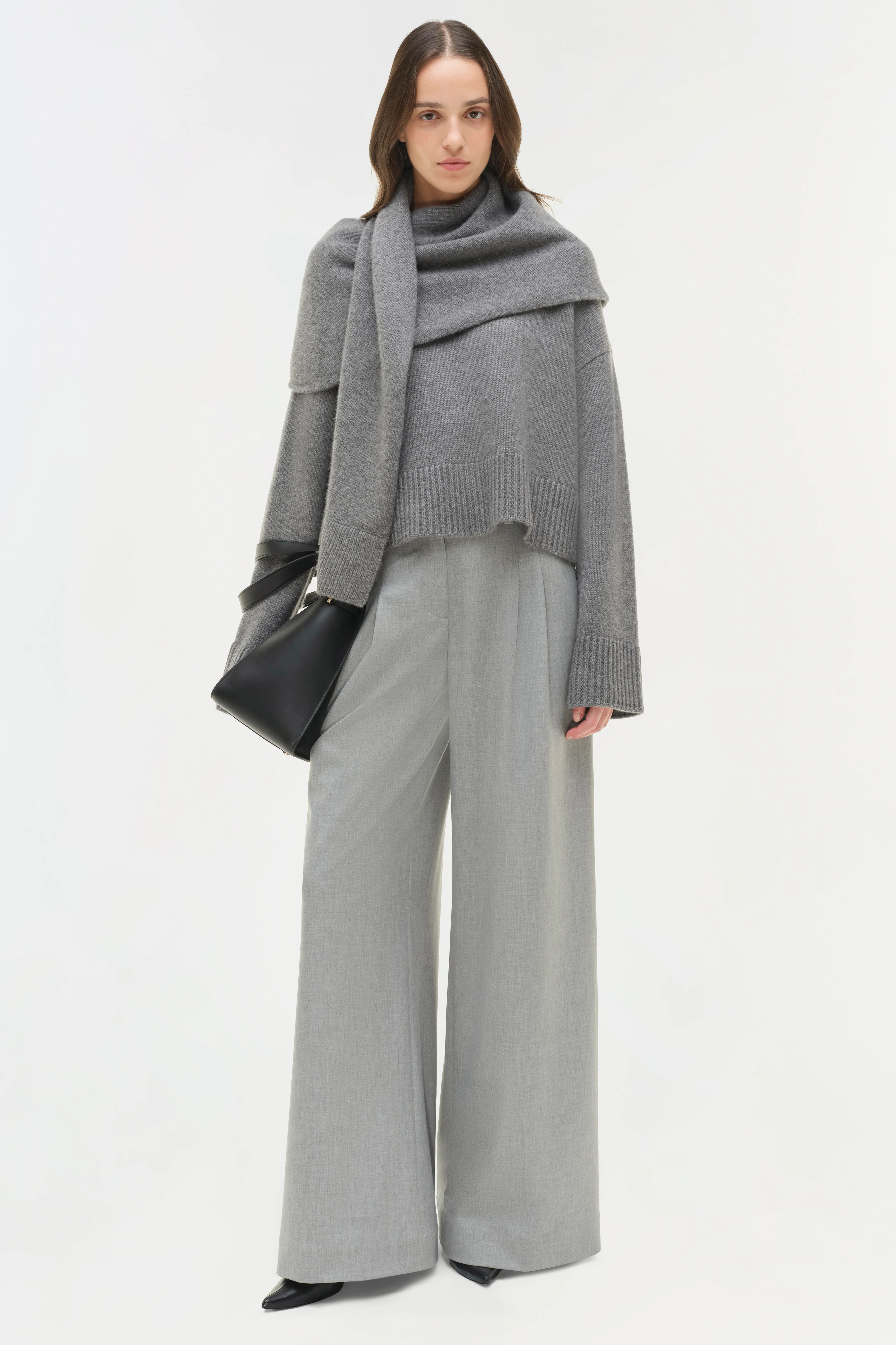 Elson Wool Cashmere Scarf Sweater | Simkhai