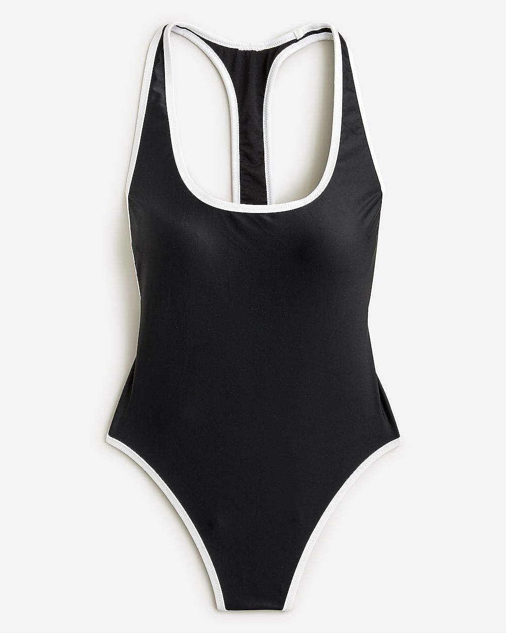 Tipped racerback one-piece swimsuit | J.Crew US