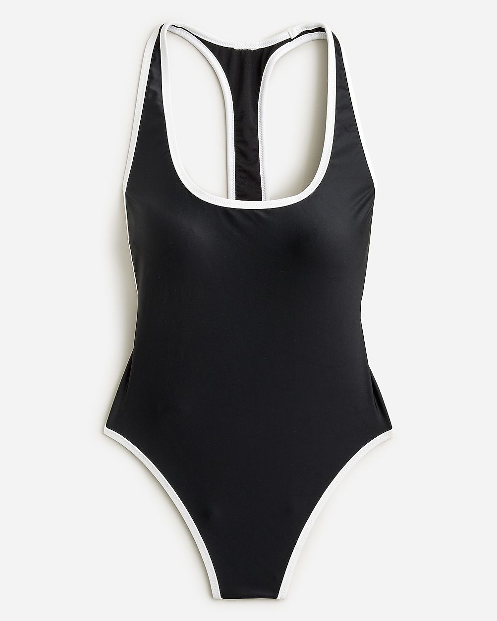 Tipped racerback one-piece swimsuit | J.Crew US