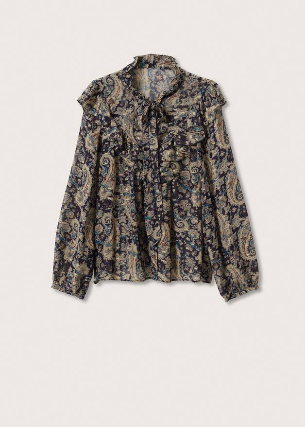 Ruffles printed blouse | MANGO (US)