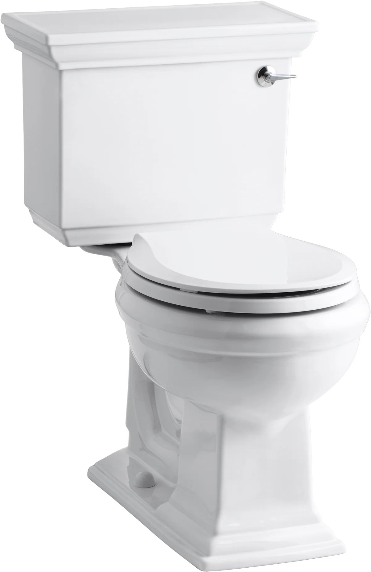 KOHLER Memoirs White Round Chair height 12-in Rough-In WaterSense 1.28 GPF 2-piece Toilet | K-3933-RA-0 | Lowe's