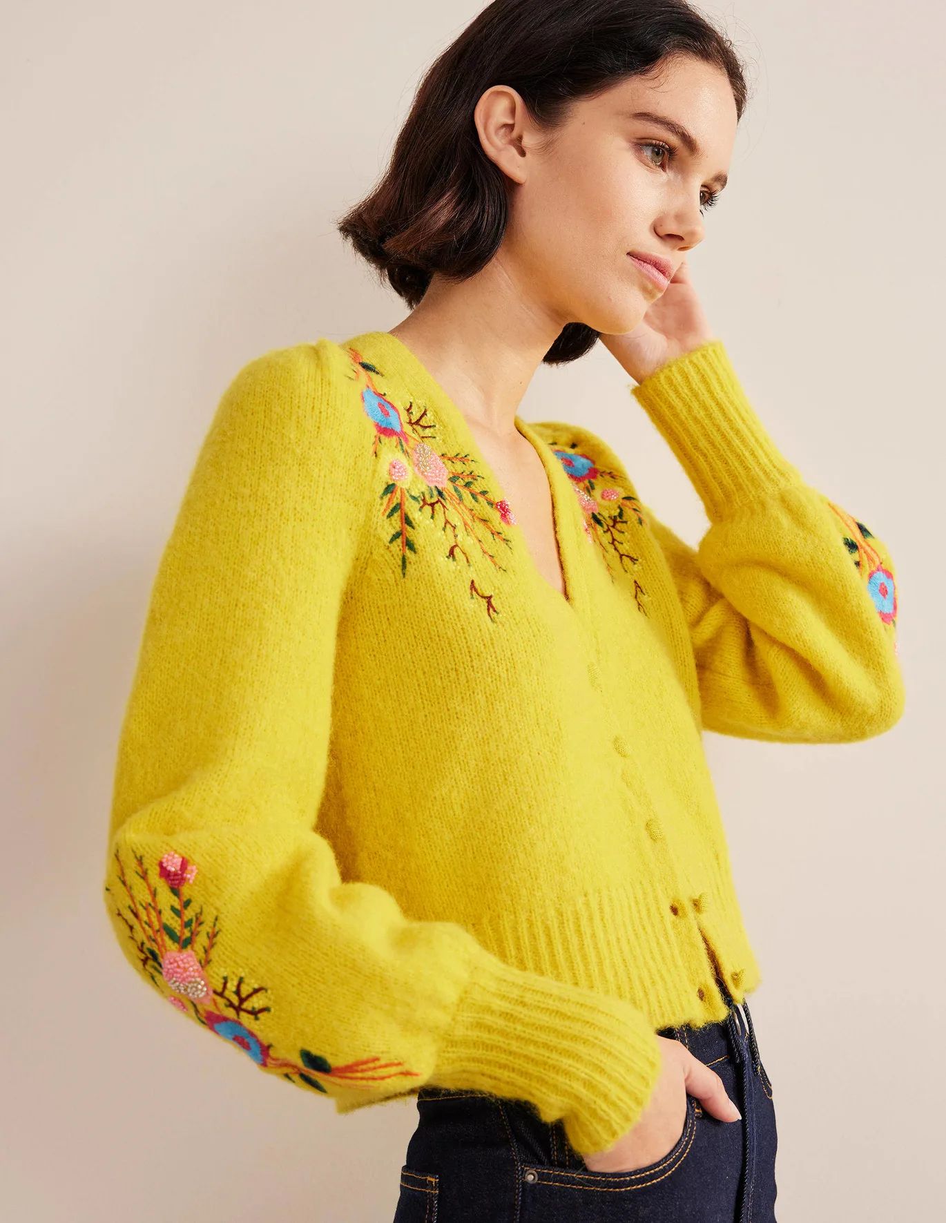Embroidered Floral Cardigan | Boden (US)