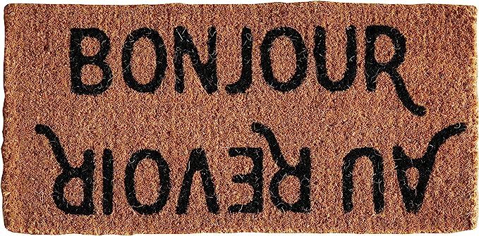 Creative Co-op Bonjour/Au Revoir Natural Coir Doormat, 32" x 16" | Amazon (US)
