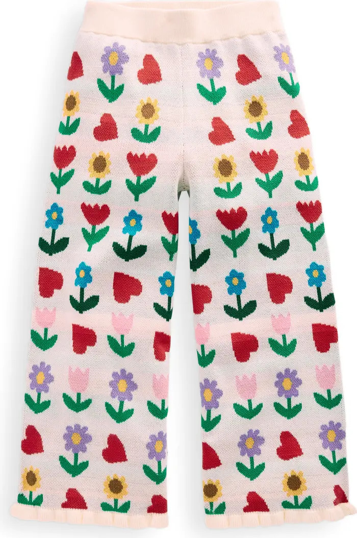 Kids' Floral Jacquard Cotton Knit Pants | Nordstrom