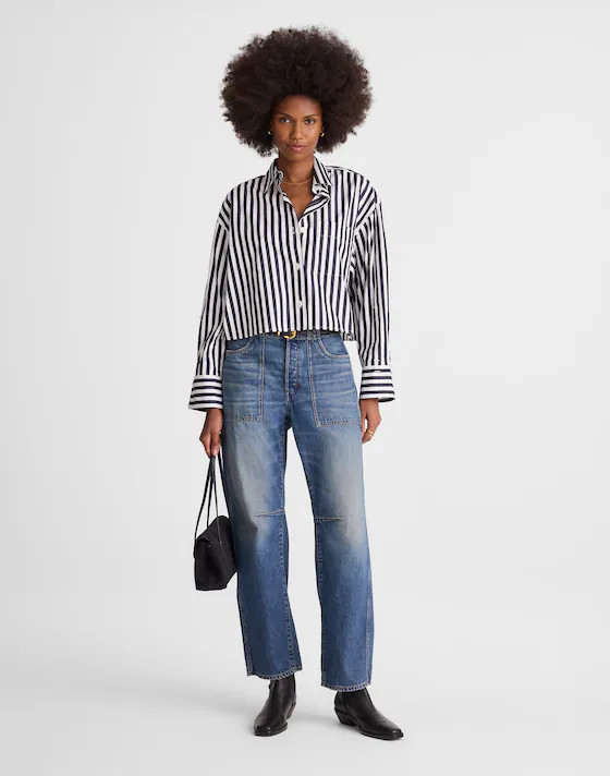 Straight-Hem Shirt in Poplin | Madewell
