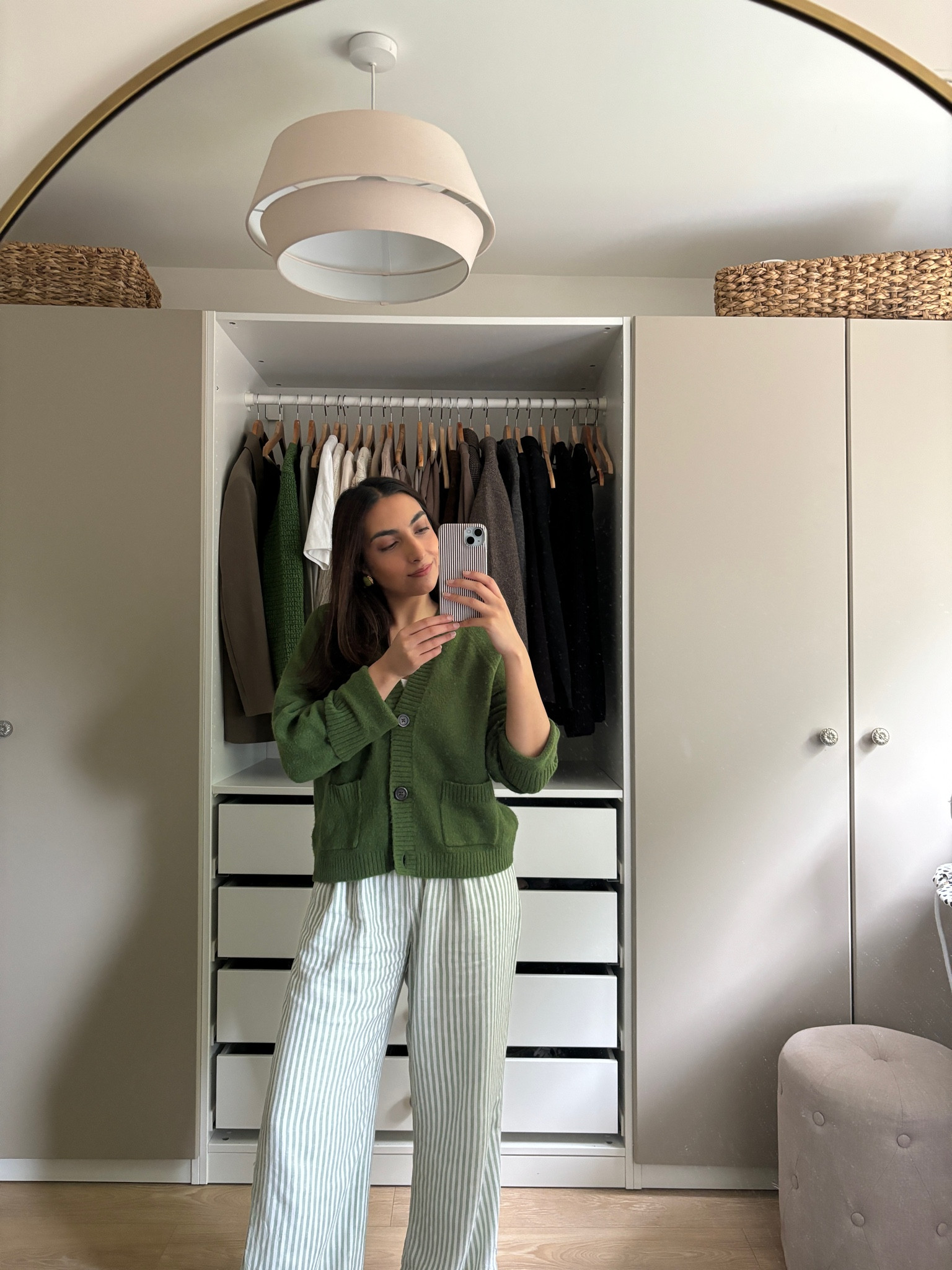 Uniqlo, souffle yarn, knit, cardigan, loose trousers, pyjama like trousers, striped trousers, lined trousers, petite trousers, tall trousers, abercrombie, autumn transition outfit, olive, khaki

#LTKfindsunder50 #LTKeurope #LTKSeasonal