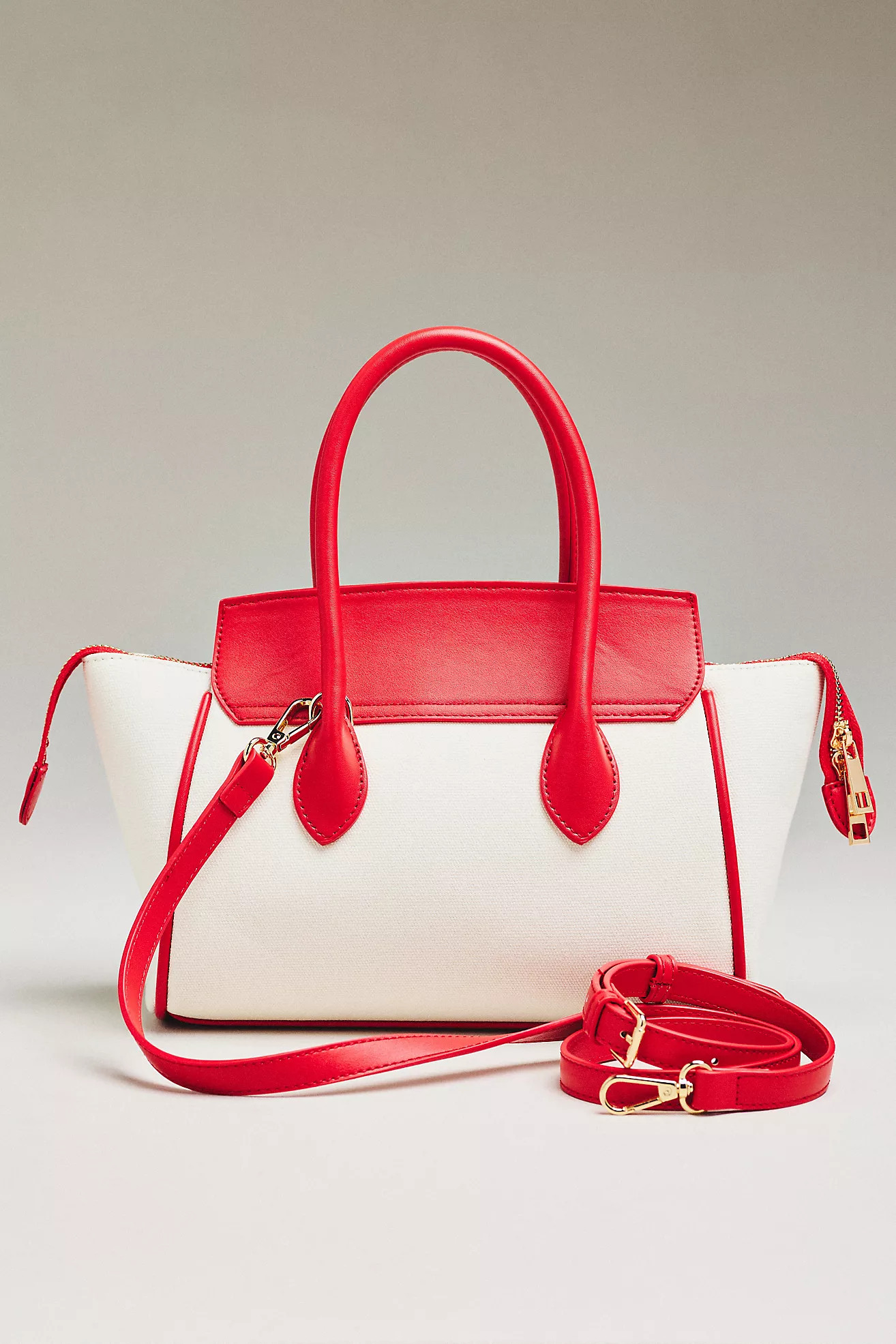 Canvas Foldover Satchel Tote Bag | Anthropologie (US)