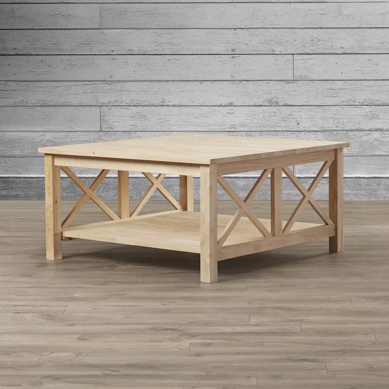 Rossitano Solid Wood Coffee Table with Storage | Wayfair North America