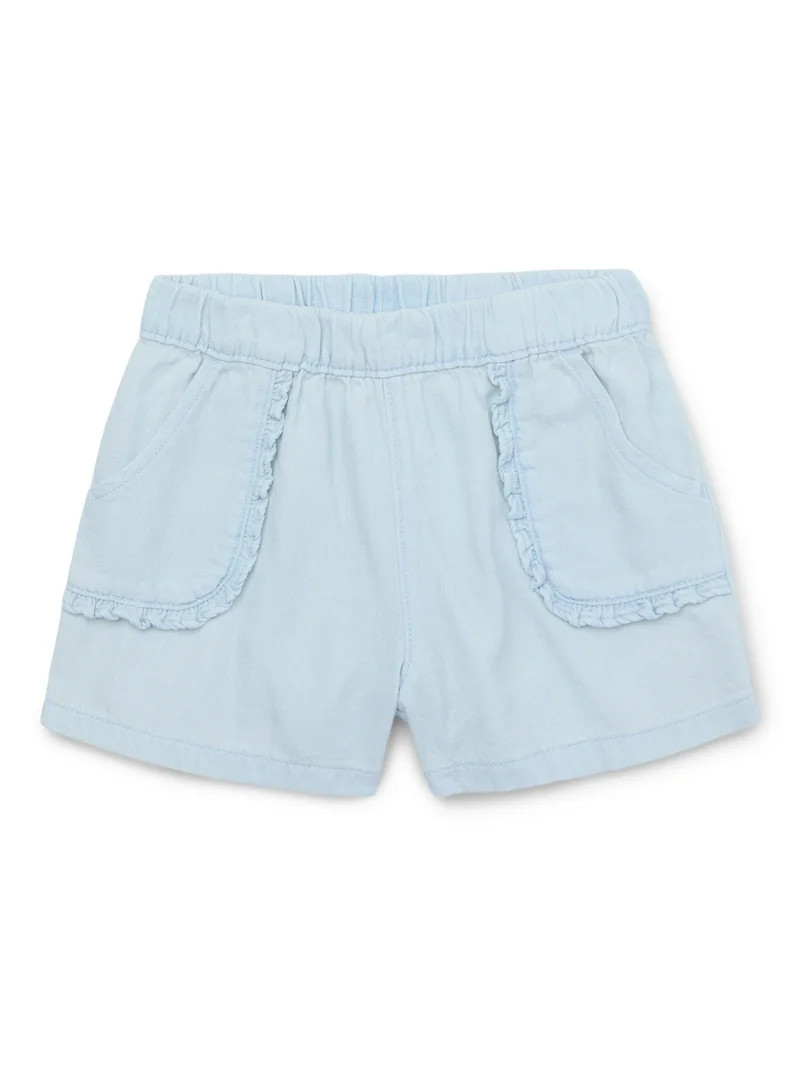 Garanimals Toddler Girl Denim Shorts with Ruffle Pocket, Sizes 18M-5T | Walmart (US)