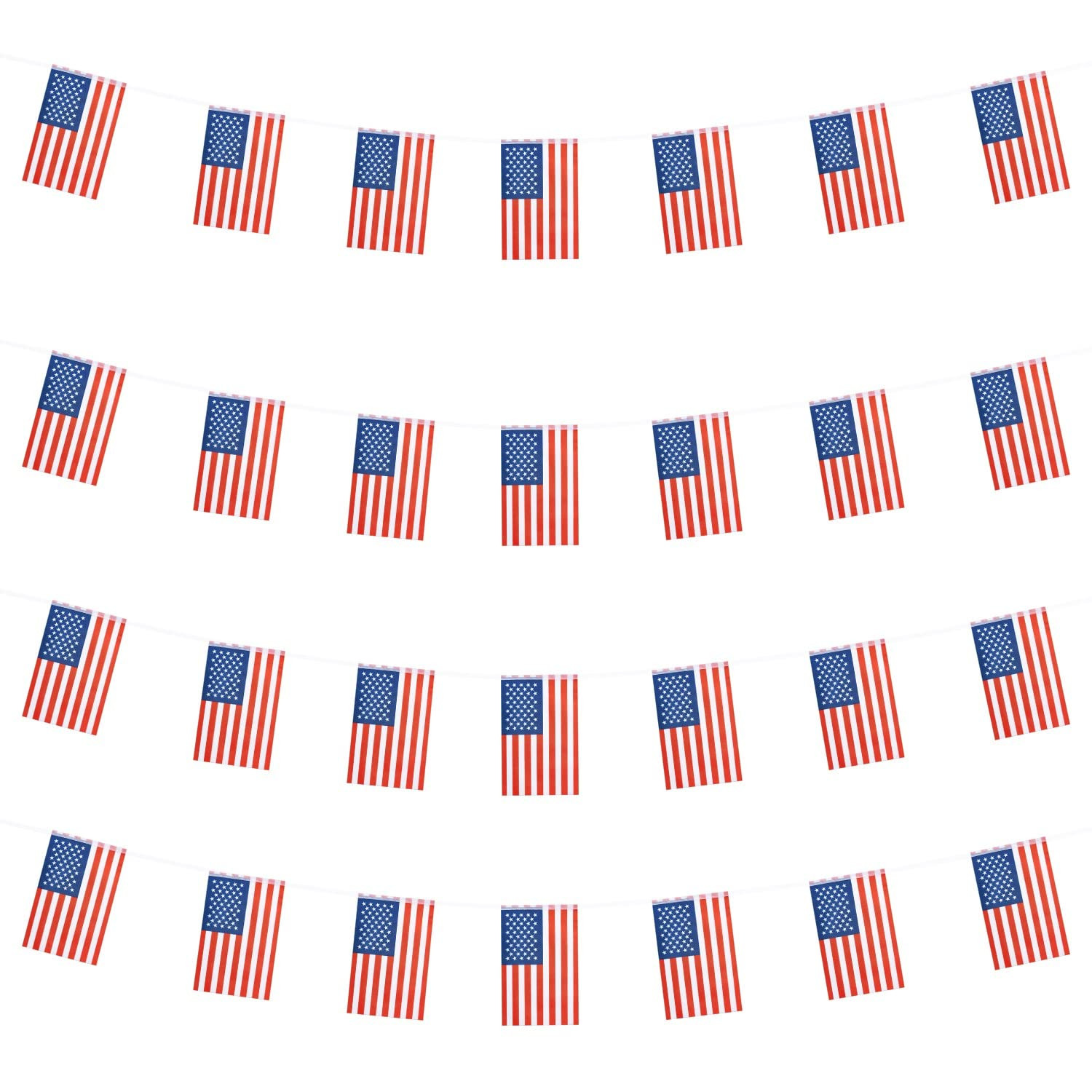 WXTWK USA American Flags US United States Small Mini Pennant String Banner Flag 4th of July Party... | Amazon (US)