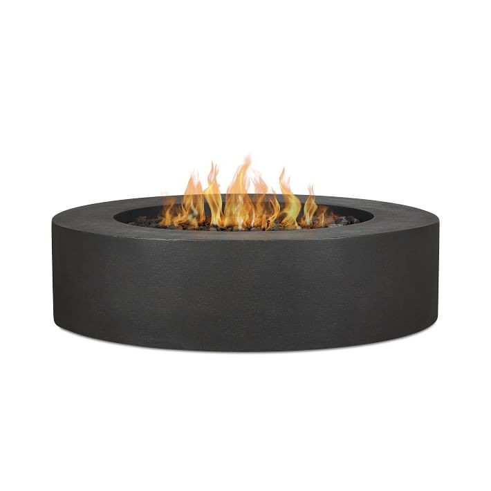 Concrete Low Round Fire Pit Table | West Elm (US)