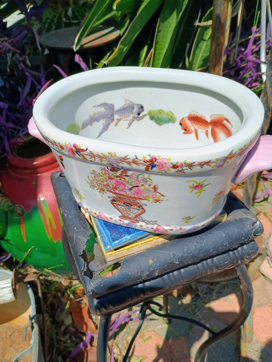 Chinese Planter Footbath Porcelain Vessel 9" | eBay US