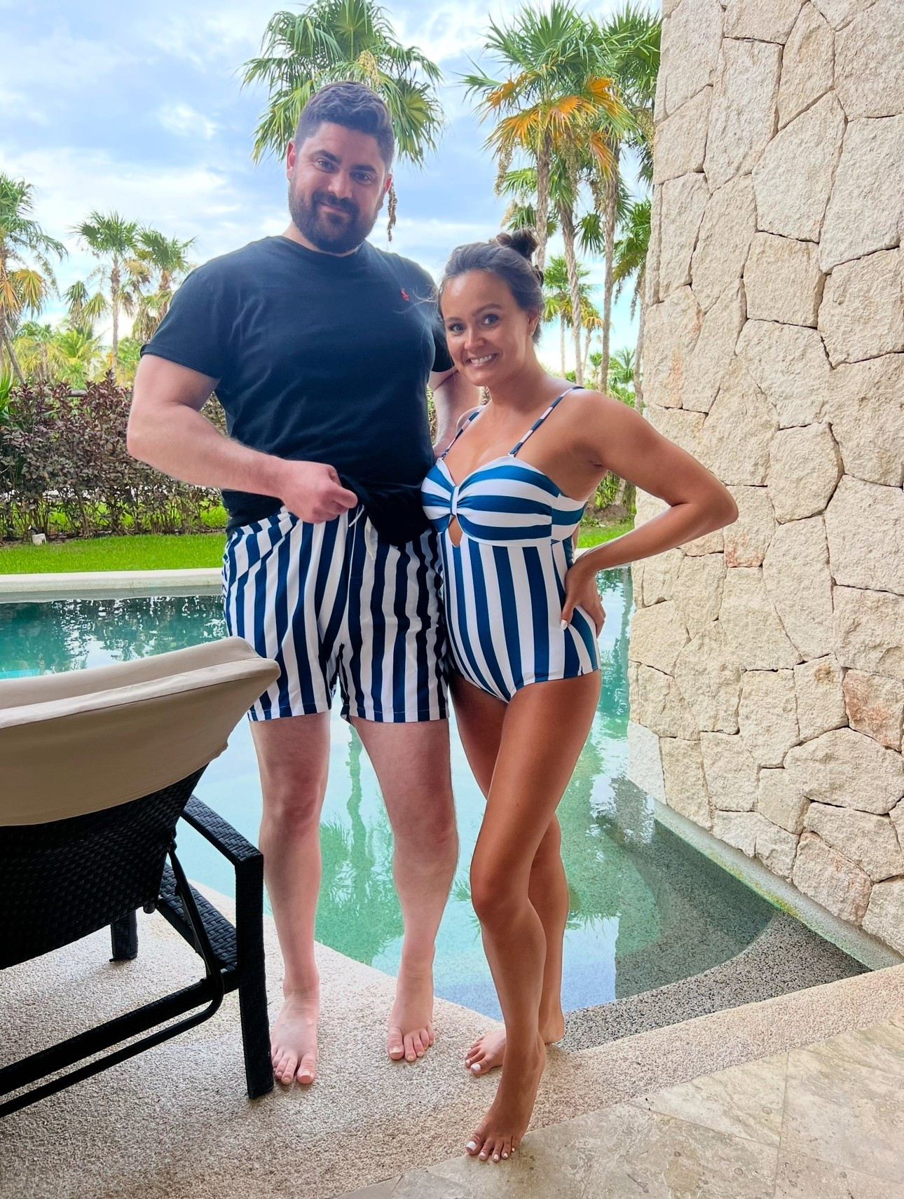 babe is acting silly but I love these matching swimsuits! 

#LTKSeasonal #LTKSaleAlert #LTKSwim