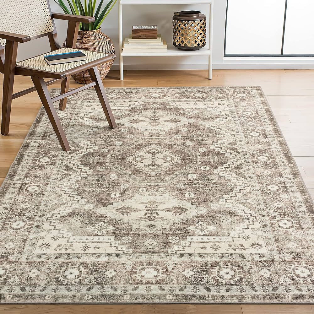 Rugland 8x10 Area Rugs – Stain Resistant Washable Rug, Anti Slip Backing Rugs for Living Room, ... | Amazon (US)