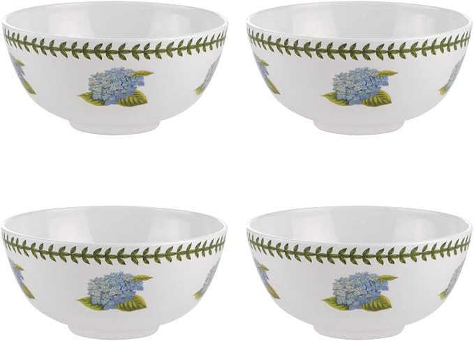 Portmeirion Botanic Garden 6-Inch Serving Bowls (Set of 4) - Hydrangea Motif, BPA-Free Melamine, ... | Amazon (US)