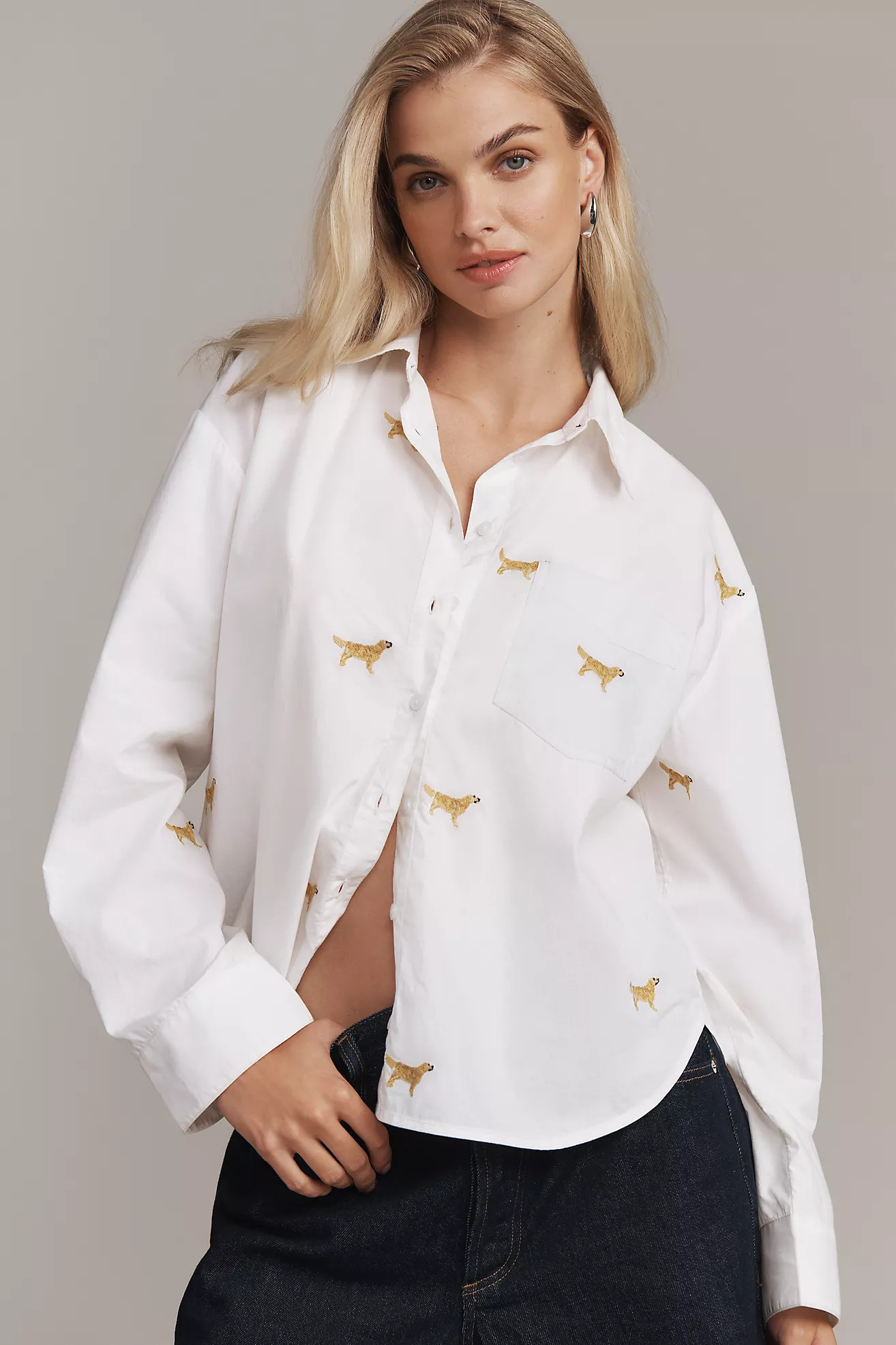 The Shrunken Bennet Buttondown Shirt by Maeve | Anthropologie (US)