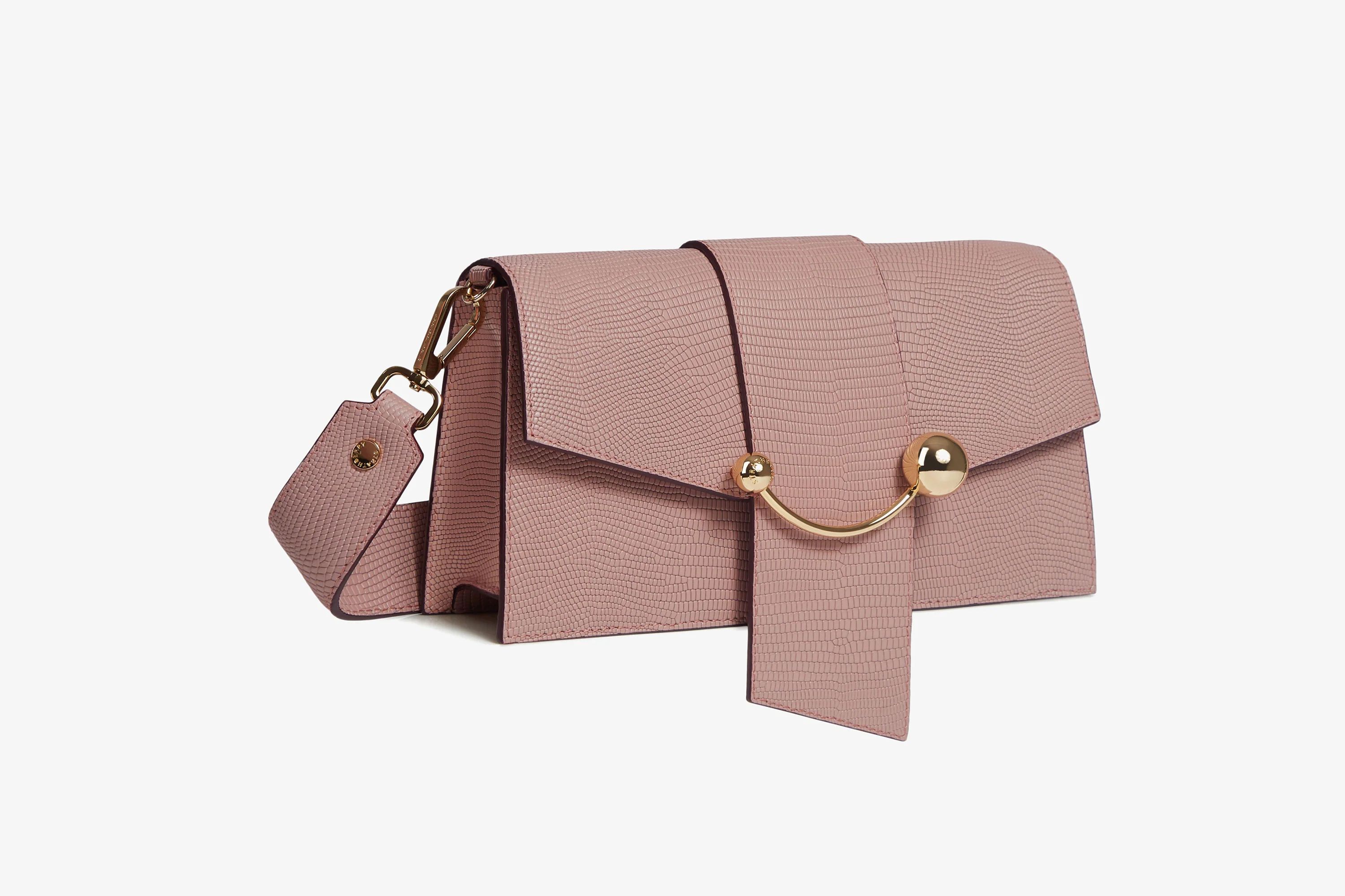 Strathberry - Mini Crescent - Leather Mini Shoulder Bag - Pink | Strathberry | Strathberry
