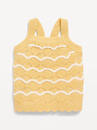 Crochet-Knit Cami Sweater for Toddler Girls | Old Navy (US)