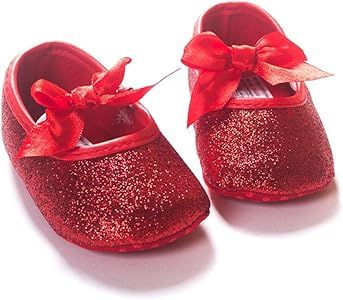 Baby Girl Moccasins Princess Sparkly Mary Jane Dresses Shoes Premium Lightweight Soft Sole Crib S... | Amazon (US)