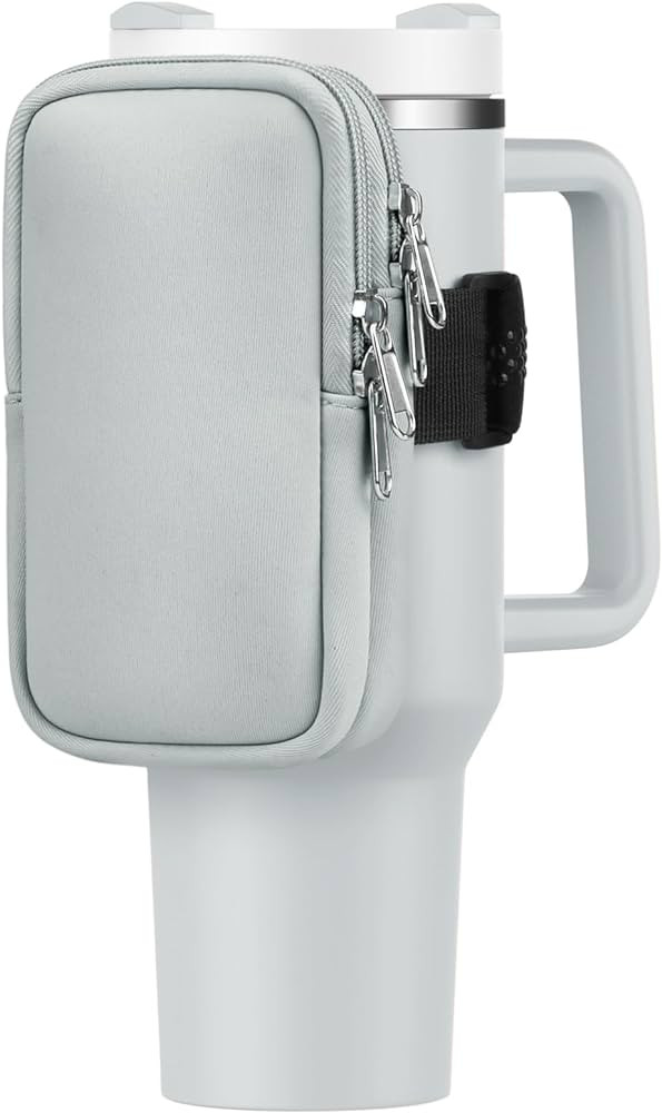 Water Bottle Pouch For Stanley Cup 40oz 30oz, Running Water Bottle Bag for Cards, Keys, Phone, Gy... | Amazon (US)