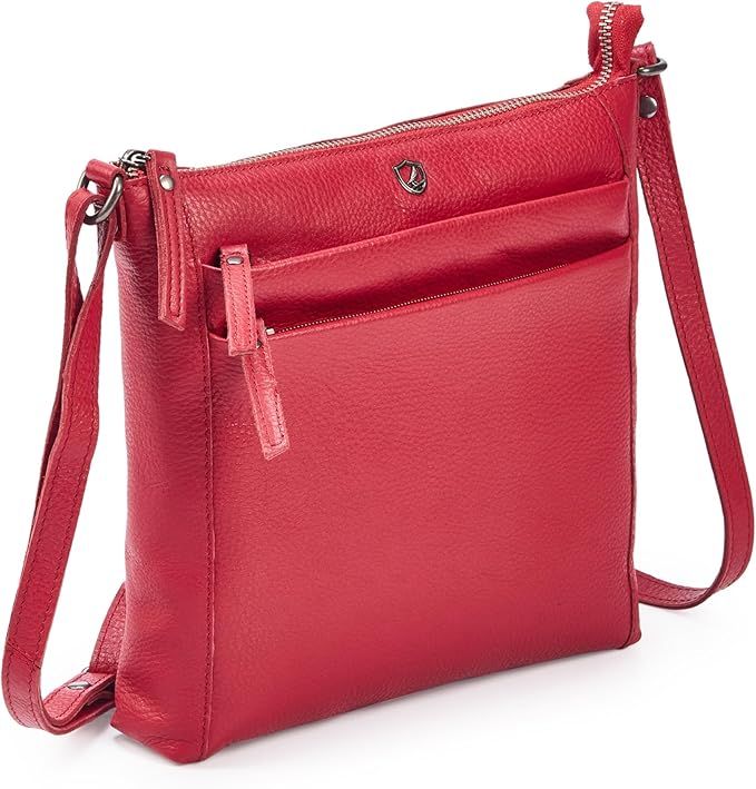 Cochoa Small Soft Pebbled Real Leather Women Crossbody Handbags & Purses - Triple Zip Premium Sli... | Amazon (US)