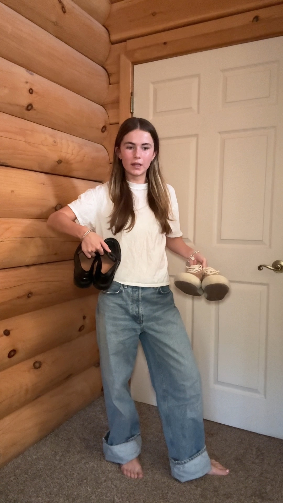 quick cabin outfit! 

#cabin #agolde #vince #goldengoose #byfar #brownbelt #madewell #cozy #investmentpieces 

#LTKStyleTip #LTKU #LTKTravel