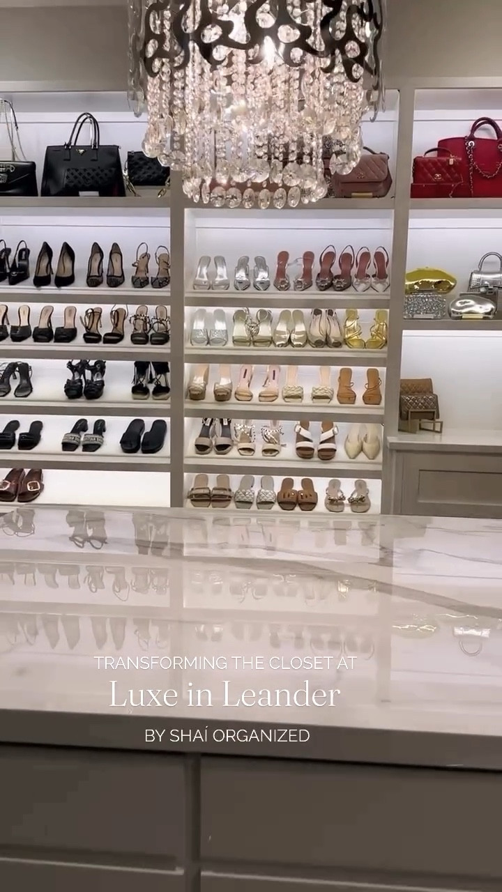 ✨Closet or showroom? 

Take a look behind the scenes at the Luxe in Leander closet transformation. We added clear, acrylic hangers, custom, cricket dividers, and a curated lineup of designer handbags in high fashion pieces. 👜

This space blurs the line between Home and high and Boutique! Every detail was designed to spotlight luxury, elegance, and timeless style. 👠