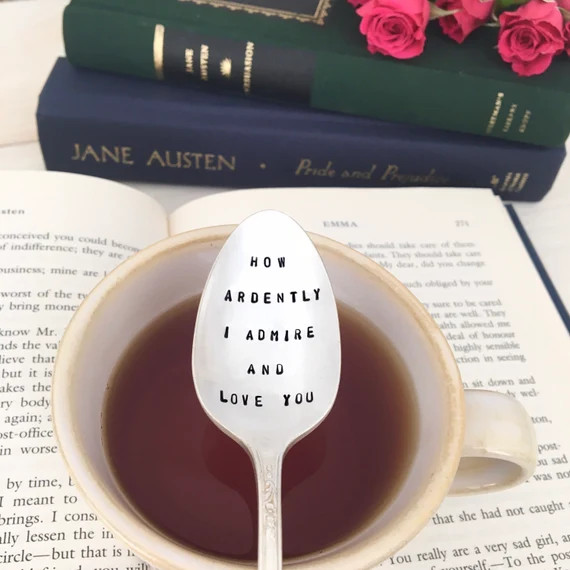 Jane Austen Tea Spoon How Ardently I Admire and Love You | Etsy | Etsy (US)