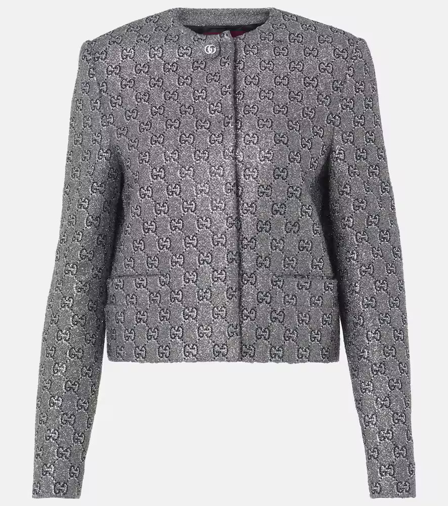 Gucci Blazer GG in lamÃ© | Mytheresa (IT)