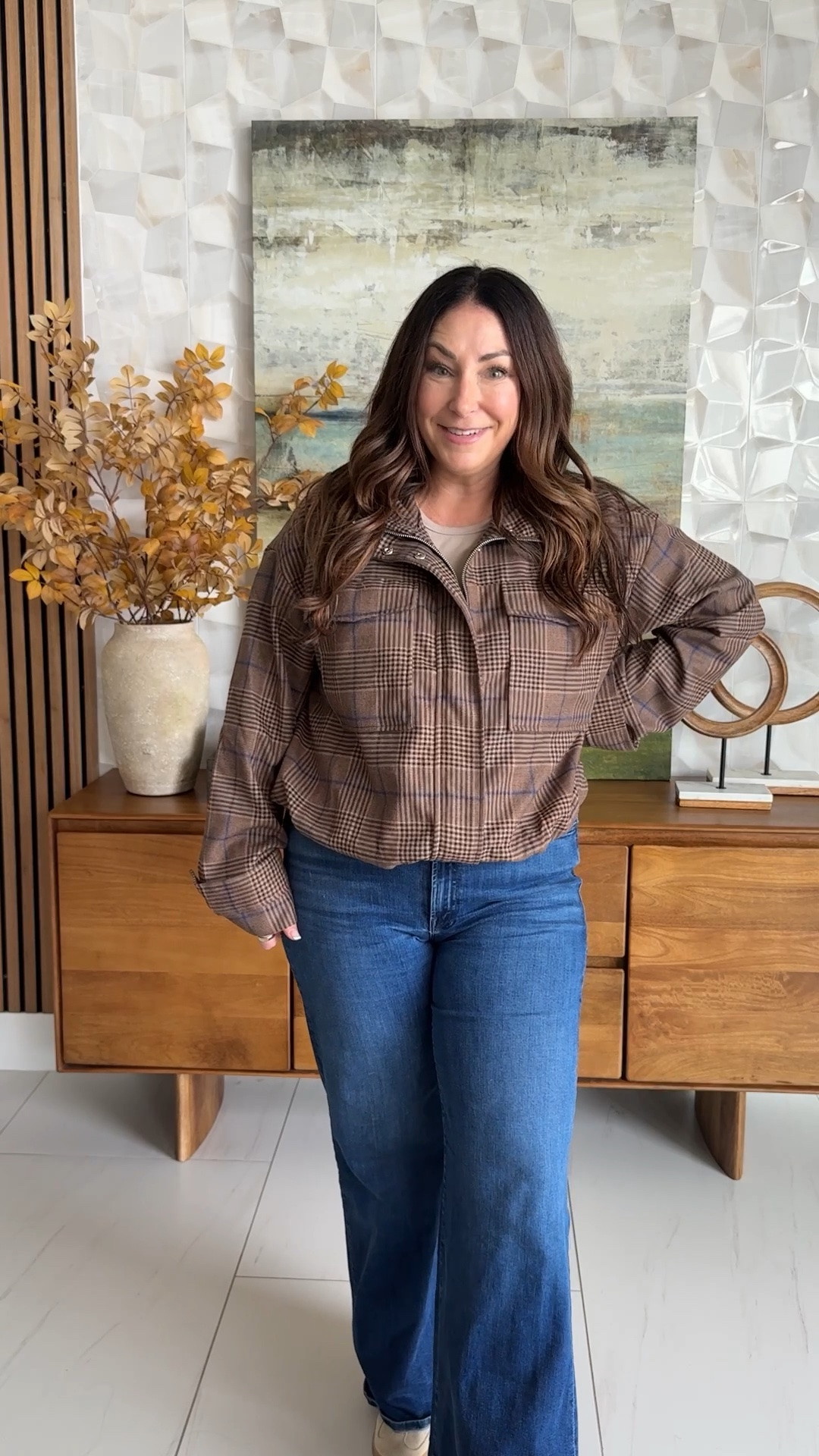 This Target plaid jacket is SUCH a good fall find 🤎 Paired with wide leg jeans + suede accessories for an easy casual outfit that looks instantly pulled together. | Wearing Jacket tts, L | Jeans, 34 (UK sizing)

#LTKSeasonal #LTKOver40 #LTKMidsize