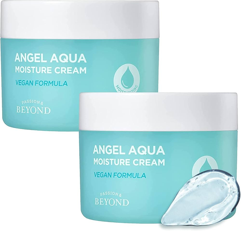 ECO BEYOND Angel Aqua Moisture Cream (10.1fl oz, Pack of 2) - Korean Skincare Super Hydrating Lig... | Amazon (US)