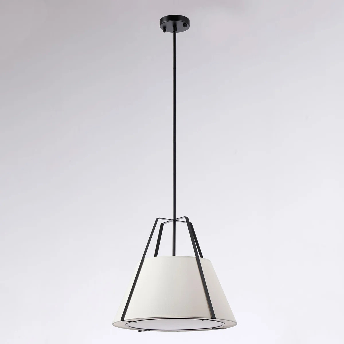 Ellrich Fabric Cone 18" Wide With Metal Chandelier Timeless Elegant Dining Room | Wayfair North America