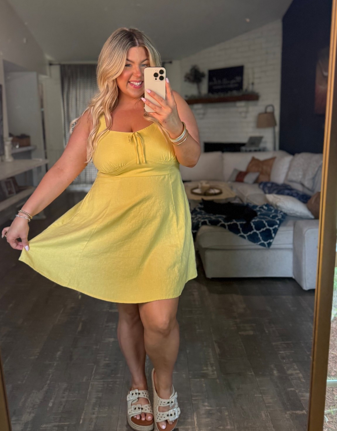 The perfect little yellow dress from #oldnavy and it’s 50% off right now! 

#LTKMidsize #LTKootd #LTKSaleAlert