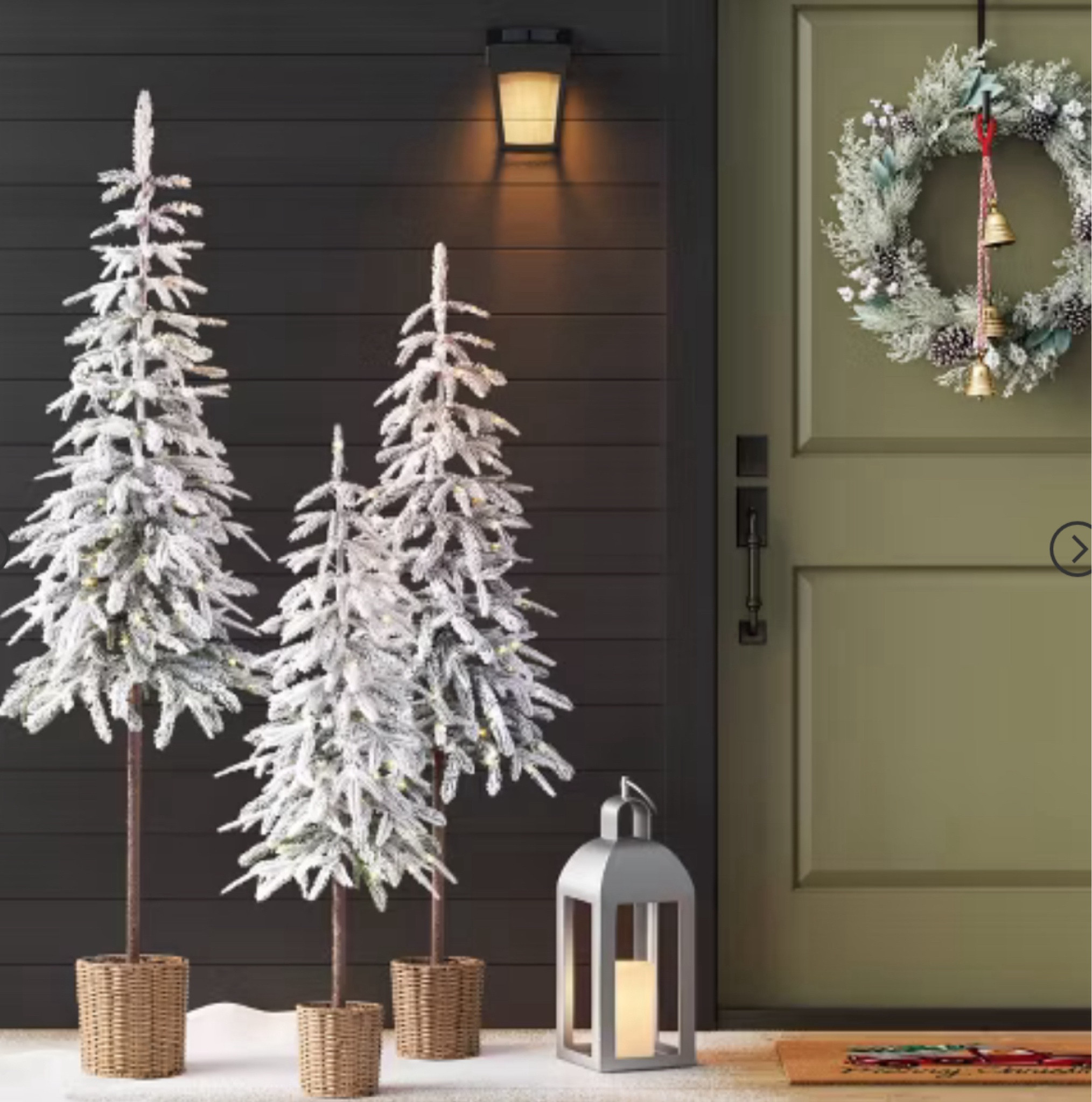 Flocked Christmas trees 

#LTKHome #LTKFindsUnder100 #LTKSeasonal
