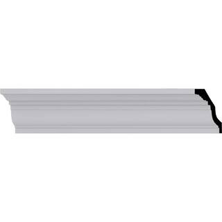 3-1/2 in. x 3 in. x 94-1/2 in. Polyurethane Bedford Smooth Crown Moulding | The Home Depot